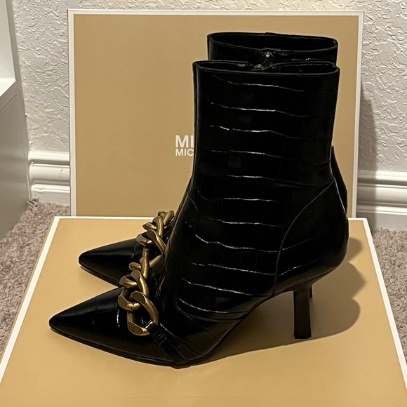 Michael Kors Shoes - Michael Kors Scarlet Ankle Bootie Embossed Croc Leather